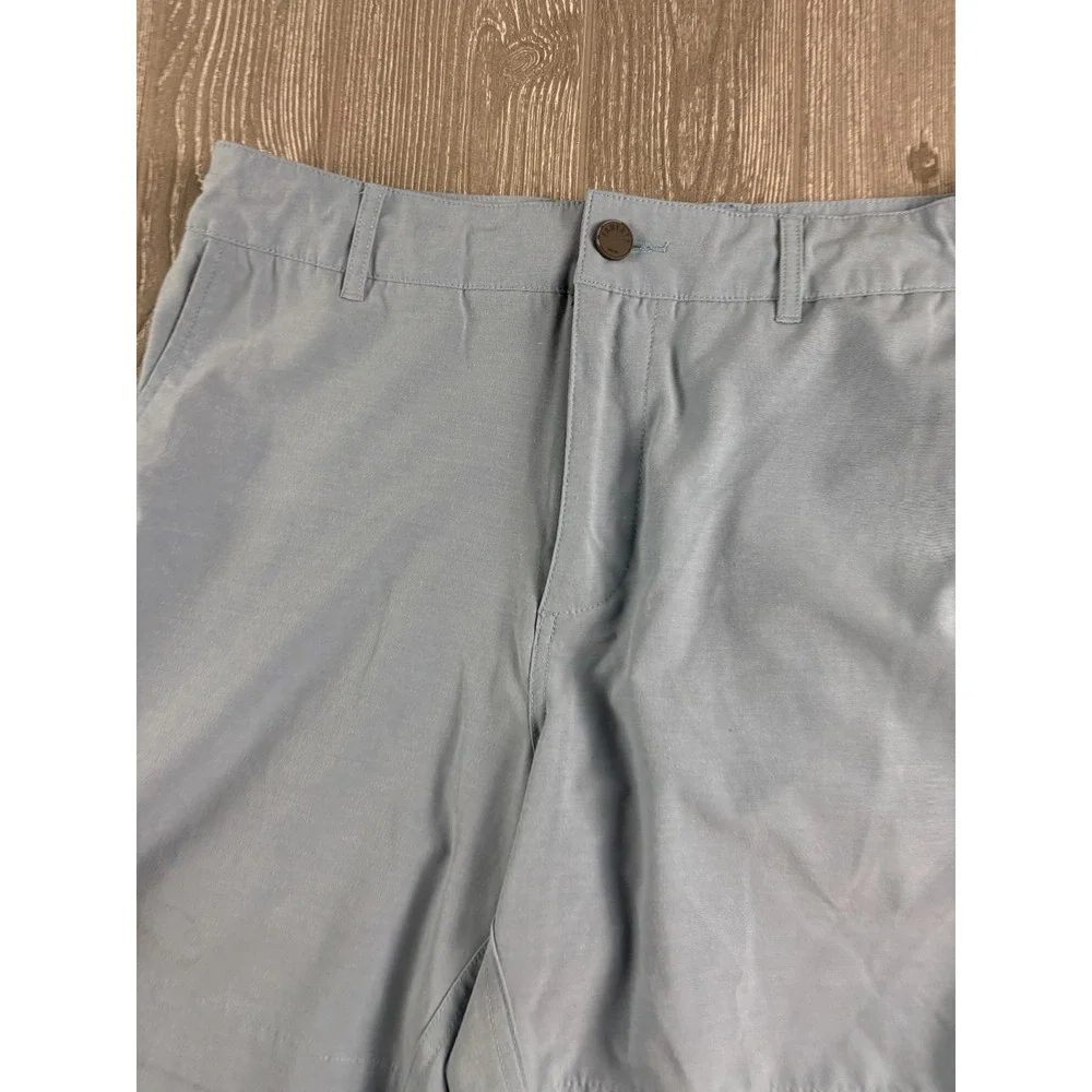 Faherty All Day Shorts Blue Mens Size 30 Inseam 7 Stretch Chino Flat Front